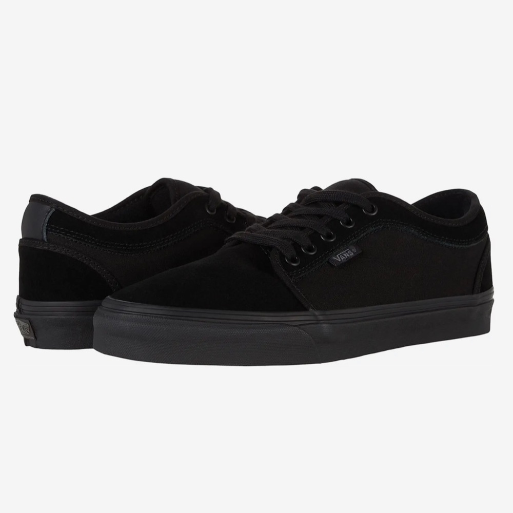 VANS: (NEW) Chukka Low Black Mono Canvas Skate Shoes - (Size 7 M)